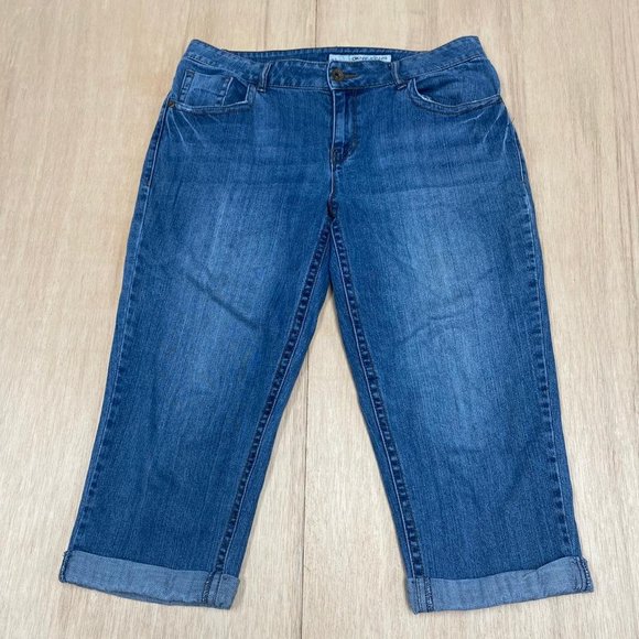 dkny cropped jeans women blue size 12 - Picture 5 of 7